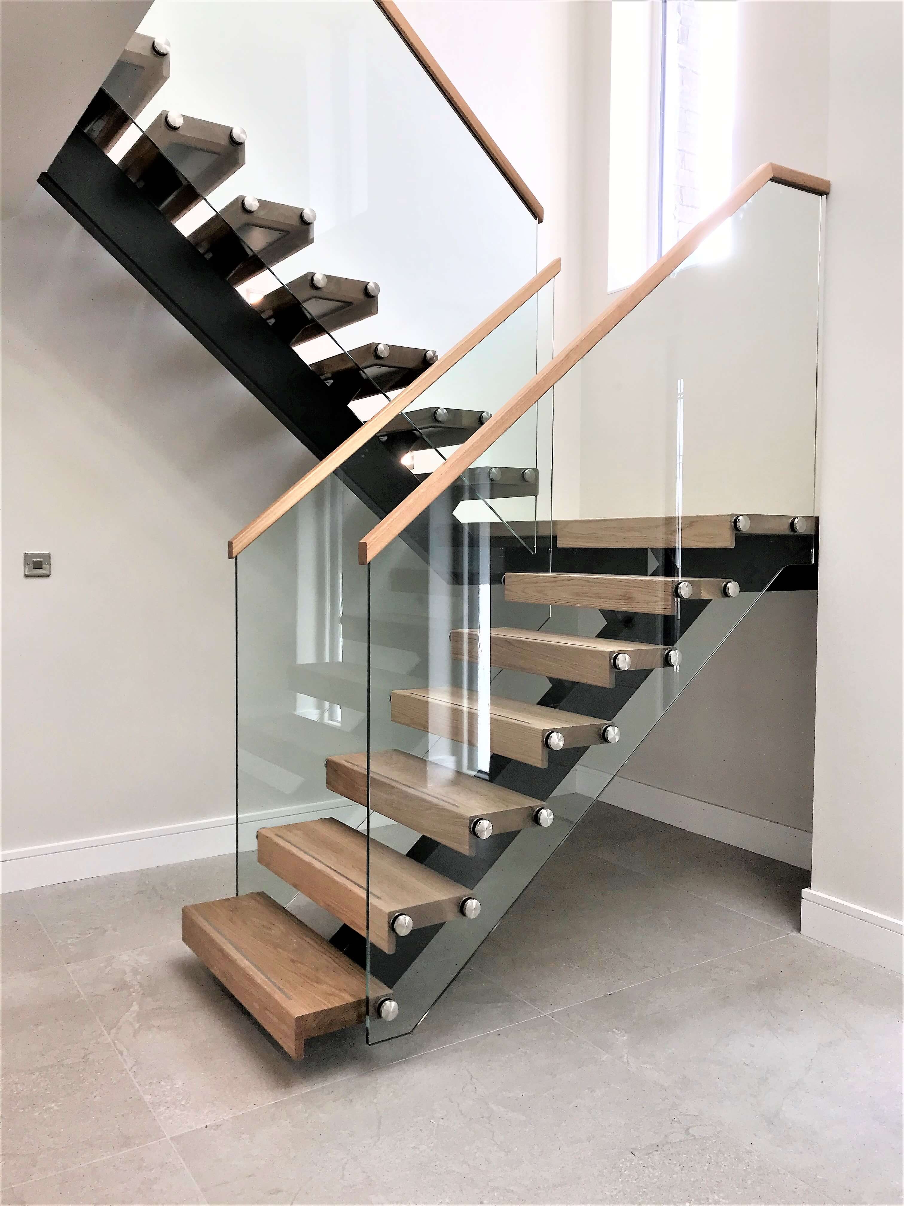 matt black steel spine stairs, Steel spine Stairs, Stairs Ireland