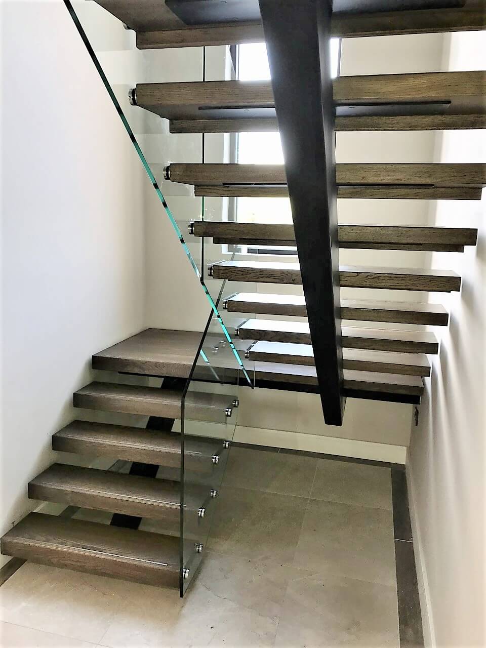 Dead matt black steel spine stairs, Steel spine stairs, modern stairs ...