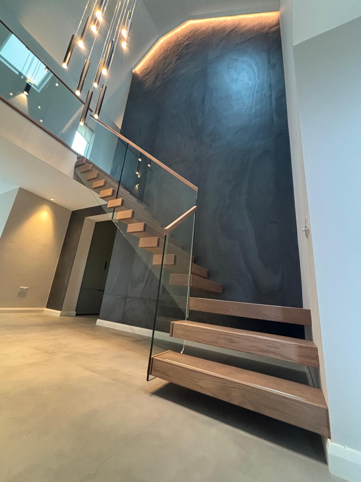 Cantilevered European Oak Stairs | Floating Staircase Design